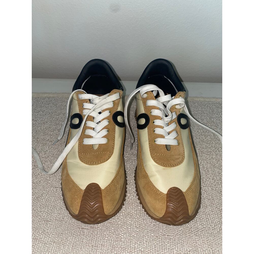 LOEWE Flow Runner Nylon/Suede Gold/Black Sneakers size 40 (US 9.5) - Picture 2 of 10